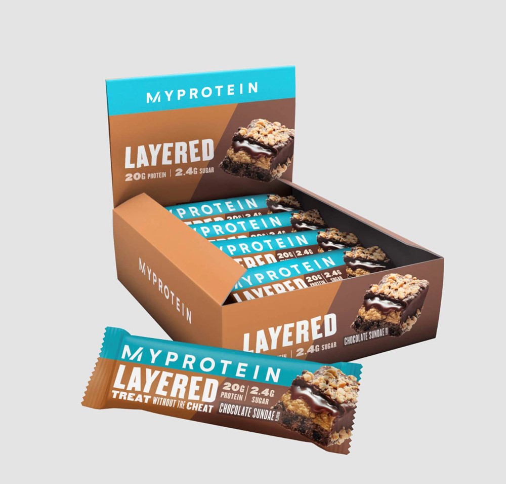 Layered Protein Bar Chocolate Sundae